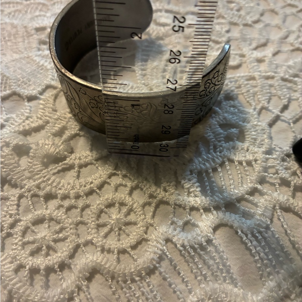 Solid Salisbury Pewter Bangle Cuff Bracelet May F… - image 4
